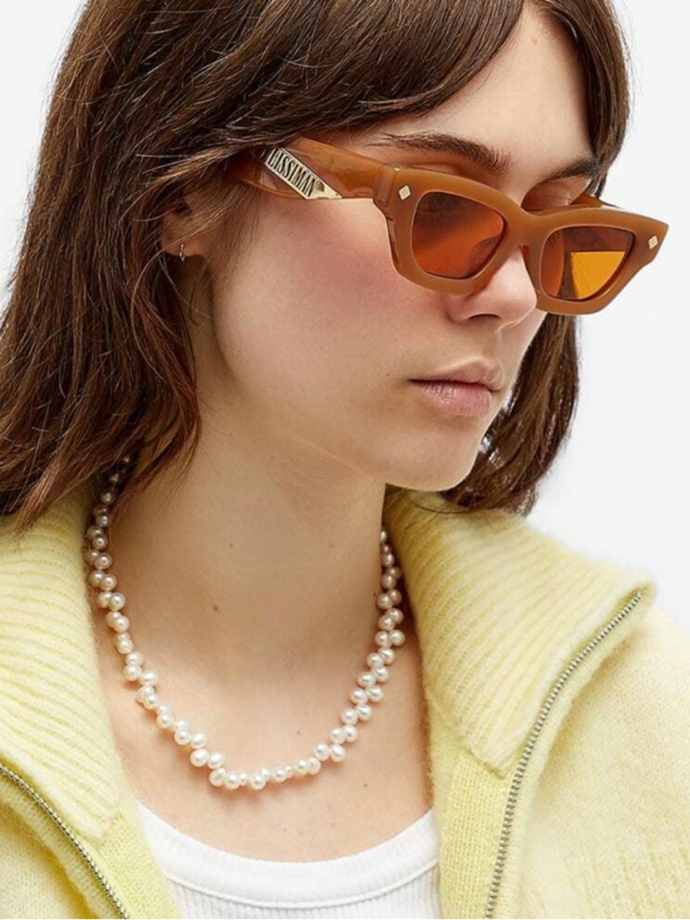 NWT Poppy Lissiman Ren Cat-Eye Sunglasses in Camel